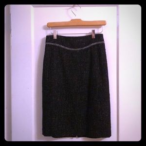 Elie Tahari wool blend boucle skirt